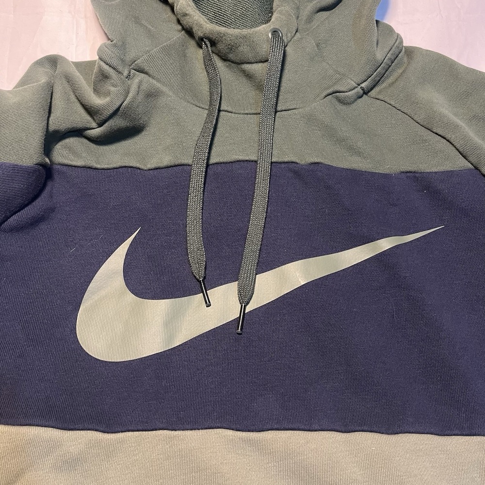 Nike Mens Size Medium Light Green Dri Fit Pullover Training Hoodie with Pocket - Picture 6 of 9